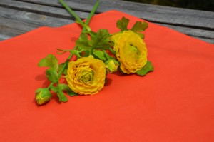 Egyszínű pamut asztalközép - narancs