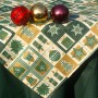 Karácsonyi asztalterítő zöld - karácsonyi mintás