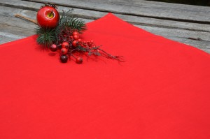 Piros terítő - egyszínű pamut asztalközép