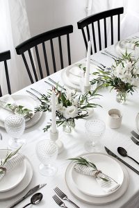 Fehér színű terítő - egyszínű pamut asztalterítő