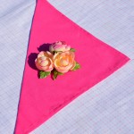 Egyszínű textil szalvéta - pink
